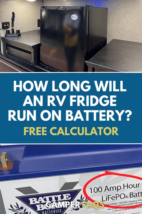 An RV refrigerator will run off of the battery if your fridge model is set up for it or if it uses propane too. . How long will an everchill rv refrigerator run on battery